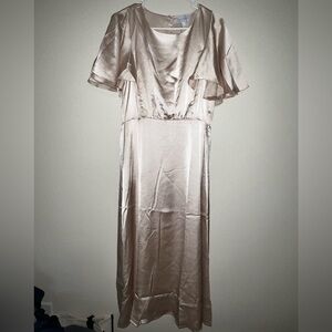 NWT Champagne satin Baltic Born dress
